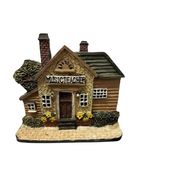Set of 4 Miniature Shoppe Schoolhouse Grocery Wall Plaques 3.5" Tall Wall Decor - Picture 2 of 7